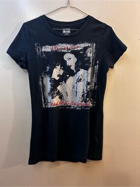 Converse Black Graphic Tee with Cream Print and Red Script